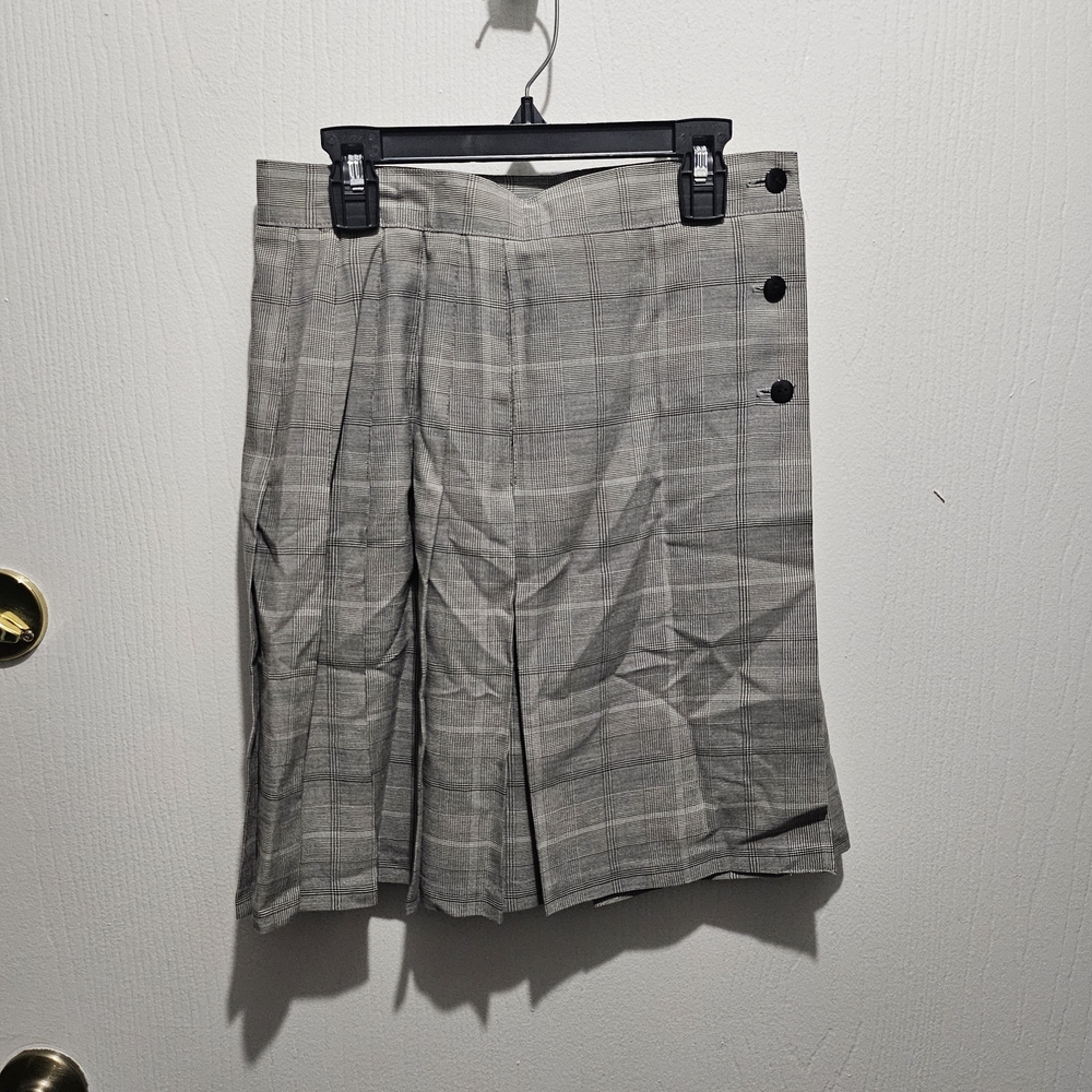 Classic Gray Plaid Women's Skirt